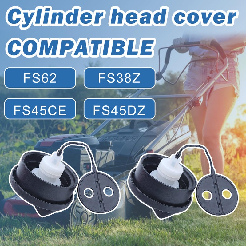 AUMEL Fuel Tank Cap Kit 2Pcs For Stihl FS75 FS80 FS85 FS120 FS200 FS38 FS45 FS55 FS56 FS72 FS74 FS76 FS86 FS88 FS106 FS108 FS120R FS200R FS250 FS300 FS350 FS400 FS450 Replaces 4128-350-0505 - Image 2